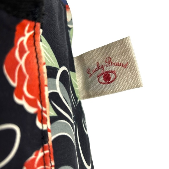 Lucky Brand Leather Suede shoulder hobo handbag Lined pockets Purple lavender - Picture 7 of 8